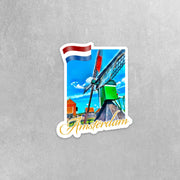 Amsterdam Sticker | Amsterdam Windmill Sticker | The Netherlands Sticker | Holland Decal