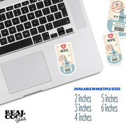 New York Stickers | NYC Sticker | New York Luggage Sticker | Travel Sticker