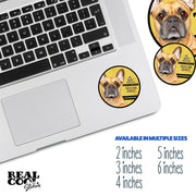 Frenchie Sticker | French Bulldog Sticker | French Bulldog Warning Sticker