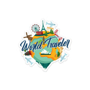 World Traveler Sticker | Travel The World Sticker | Travel Decals | I Love To Travel Sticker