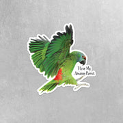 Amazon Parrot Sticker | I Love My Amazon Parrot Sticker