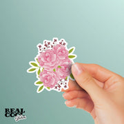 Pink Peony Sticker | Peony Bouquet Sticker | Watercolor Sticker | Botanical sticker