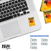 Sun Conure Sticker | Sun Conure Sticker | Warning Sun Conure Sticker