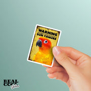 Sun Conure Sticker | Sun Conure Sticker | Warning Sun Conure Sticker