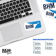 BHM Airport Code Sticker | IATA Code Stickers | Birmingham-Shuttlesworth International Airport