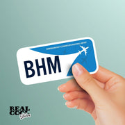 BHM Airport Code Sticker | IATA Code Stickers | Birmingham-Shuttlesworth International Airport