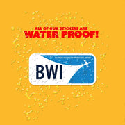 BWI Airport Code Sticker | IATA Code Stickers | Baltimore/Washington International Airport