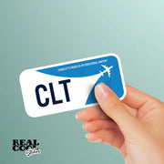 CLT Airport Code Sticker | IATA Code Stickers | Charlotte Douglas International Airport