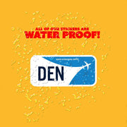 DEN Airport Code Sticker | IATA Code Stickers | Denver International Airport