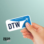 DTW Airport Code Sticker | IATA Code Stickers | Detroit Metropolitan Airport
