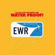 EWR Airport Code Sticker | IATA Code Stickers | Newark Liberty International Airport