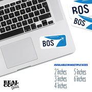 BOS Airport Code Sticker | IATA Code Stickers | Logan International Airport