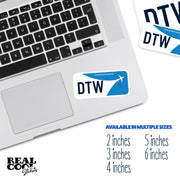 DTW Airport Code Sticker | IATA Code Stickers | Detroit Metropolitan Airport