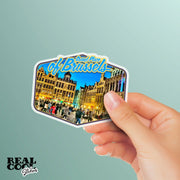Grand Place of Brussels Sticker | Belgium Stickers
