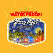 Starry Night Sticker | South Beach Miami Sticker