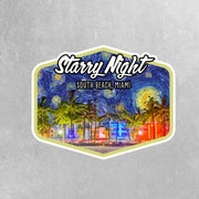 Starry Night Sticker | South Beach Miami Sticker