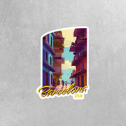 Barcelona Sticker | Barcelona Alley Spain Sticker | Barcelona Vinyl Decal