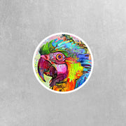 Macaw Art Sticker | Parrot Stickers | Macaw Decal