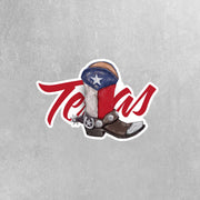 Texas Boot Sticker - Travel Stickers - Texas Sticker