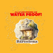 Barcelona Sticker | Barcelona Coffee Shop Sticker | Barcelona Spain Vinyl Decal