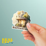 Barcelona Sticker | Barcelona Coffee Shop Sticker | Barcelona Spain Vinyl Decal