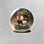 Barcelona Sticker | Barcelona Cafe Sticker | Barcelona Water Globe Sticker
