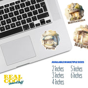 Europe Cafe Stickers | Barcelona, Paris and Napoli Sticker Pack | 3 Pack