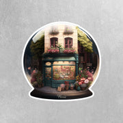Paris Sticker | Paris France Cafe Water Globe Sticker