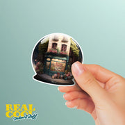 Paris Sticker | Paris France Cafe Water Globe Sticker