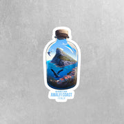 Amalfi Coast Italy Sticker | Amalfi Coast City In A Bottle Sticker | Italy Sticker