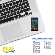 Amsterdam Sticker | Amsterdam Buildings Sticker | The Netherlands Sticker | Amsterdam Oil Painting Sticker