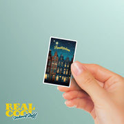 Amsterdam Sticker | Amsterdam Buildings Sticker | The Netherlands Sticker | Amsterdam Oil Painting Sticker