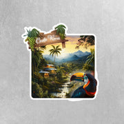 Costa Rica Sticker | Costa Rica Decal | Costa Rica Mountain Sticker