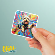 Yorkie Sticker | Yorkie Stickers | Yorkie Pop-Art Sticker