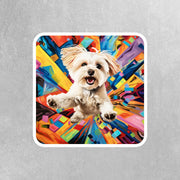 Maltese Sticker | Maltese Decal | Maltese Pop-Art Sticker