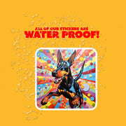 Doberman Sticker | Doberman Decal | Doberman Pop-Art Sticker