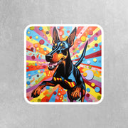 Doberman Sticker | Doberman Decal | Doberman Pop-Art Sticker