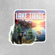 Lake Tahoe Sticker | Lake Tahoe Decals | Lake Tahoe Water Bottle Sticker