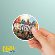 Amsterdam Sticker | Amsterdam Buildings Sticker | The Netherlands Sticker | Holland Decal