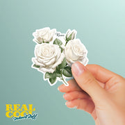 White Roses Sticker | Rose Sticker | Flower Stickers