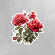 Red Roses Sticker | Rose Sticker | Flower Stickers