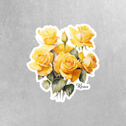 Yellow Roses Sticker | Rose Sticker | Flower Stickers