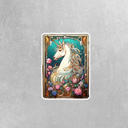 Unicorn Tarrot Card Sticker | Tarot Card Unicorn Sticker | Unicorn Sticker