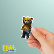 Little Tiger Sticker | Cute Tiger Sticker | Tiger In A Hoodie Sticker