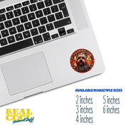 Stained Glass Yorkie Sticker | Yorkie Sticker | Stained Glass Stickers