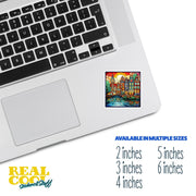 Amsterdam Sticker | Amsterdam Buildings Sticker | Amsterdam Stained Glass Sticker