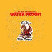 Book Dragon Sticker | Dragon Literary Laptop Decal | Book Dragon Decals