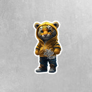 Little Tiger Sticker | Cute Tiger Sticker | Tiger In A Hoodie Sticker