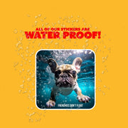 French Bulldog Sticker | Frenchie Under Water Stickers | French Bulldog Decal