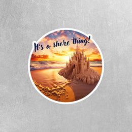 Sandcastle Sticker | Beach Sticker | Shore Sticker